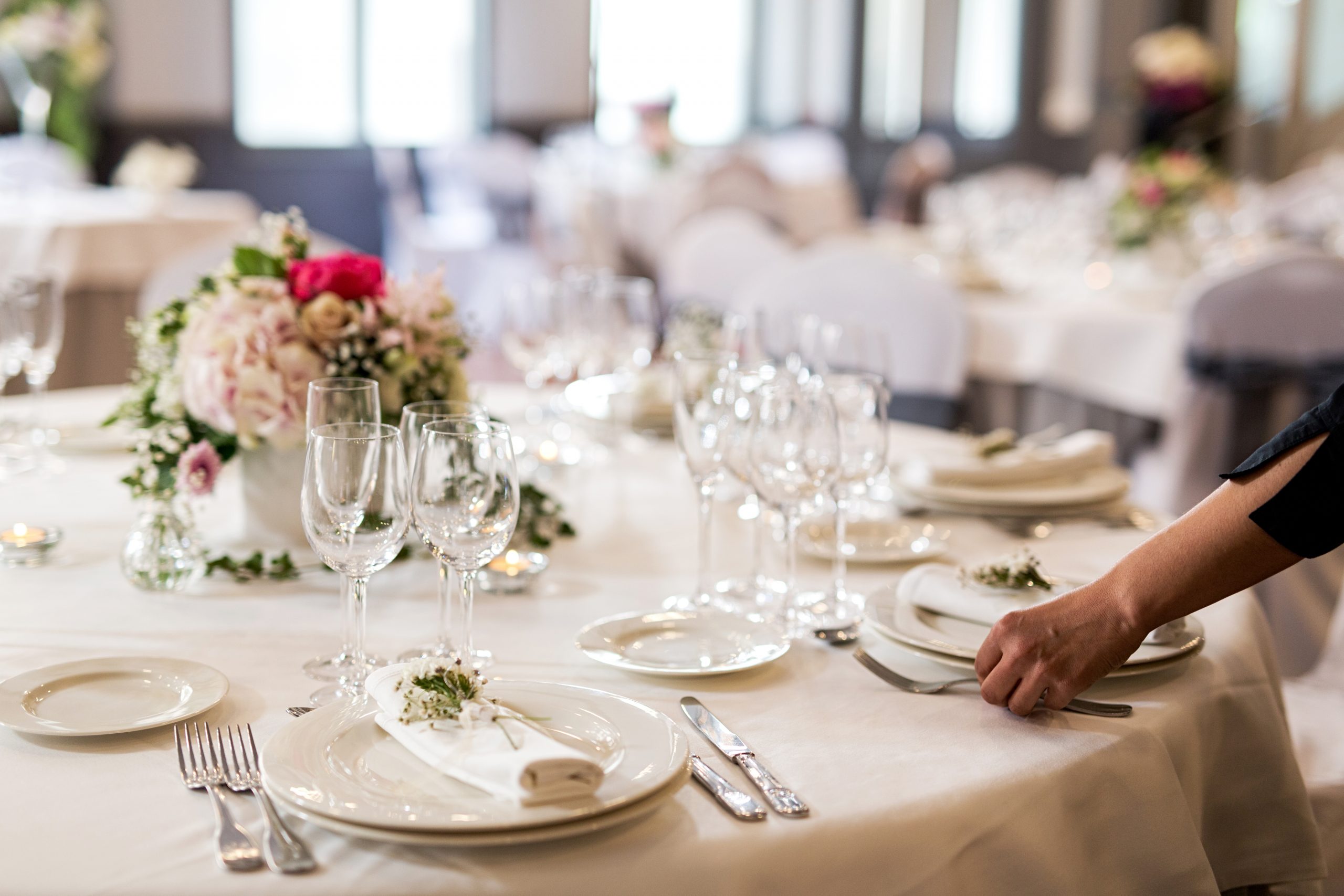 Detalle mesa eventos